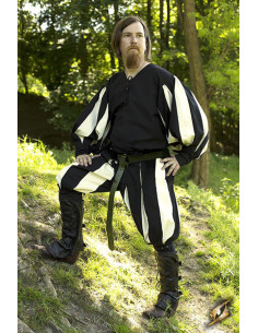 Lansquenet mercenary pants, black-white