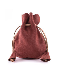Small suede leather coin bag, various colors