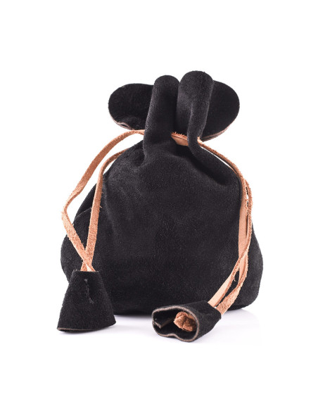 Small suede leather coin bag, various...