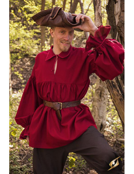 Renaissance cotton shirt Aramis, dark...