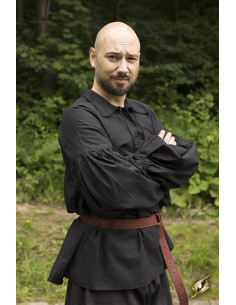 Renaissance shirt in Aramis cotton, black color 2