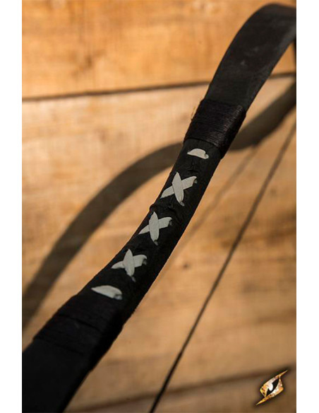 Black medieval bow to use mounted on...