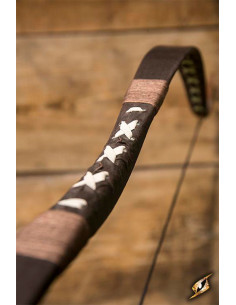 Brown medieval bow to use mounted on horseback. 118 cm. 2