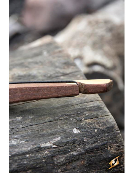 Brown medieval bow to use mounted on...