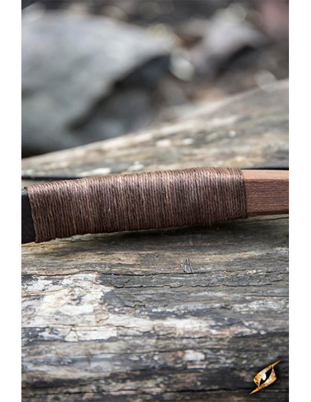 Brown medieval bow to use mounted on...