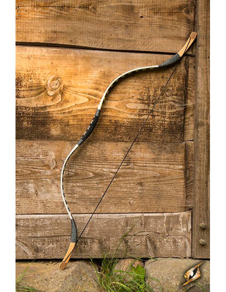 Gray medieval bow to use mounted on...
