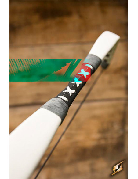 Gray medieval bow to use mounted on...