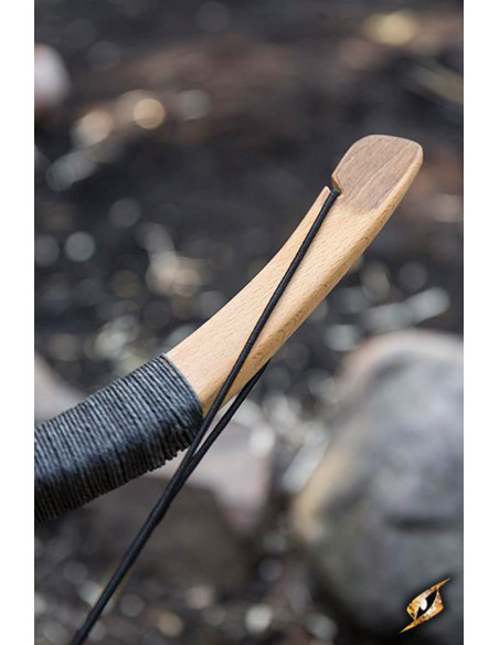 Gray medieval bow to use mounted on...