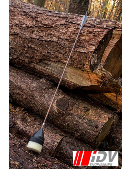 Bow Arrow with Flat Head, Brown/Silver