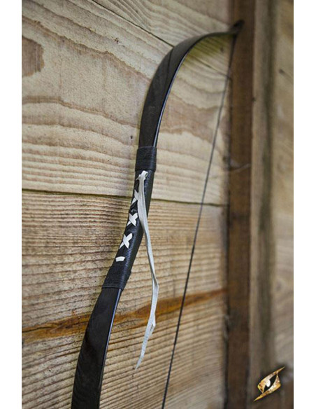 Deluxe black medieval bow for horse....