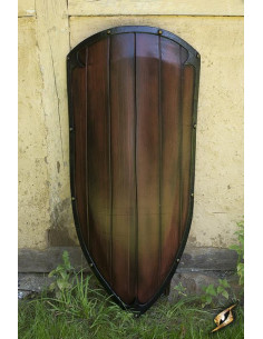 Medieval wooden lackey tower shield for LARP, 120x60 cm.