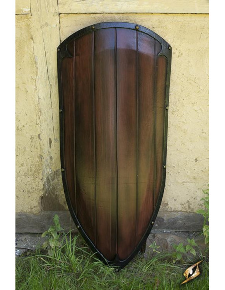 Medieval wooden lackey tower shield...