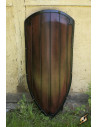 Medieval wooden lackey tower shield for LARP, 120x60 cm.