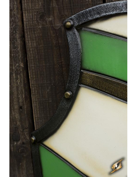 Green/White Medieval Knight Shield in...