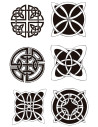 Temporary tattoo with Celtic and Viking knots and symbols
