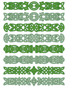 Temporary tattoo with Celtic knots green tones