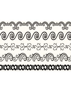 Temporary tattoo for large medieval bracelets