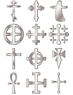 Temporary tattoo with 12 medieval crosses (part 1)