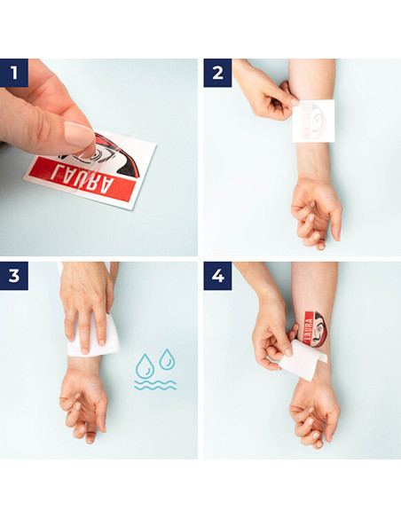 Temporary tattoo with 9 Greek and...