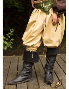 Classic pirate long Traveler boots, 12th century