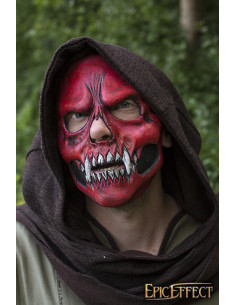 Red bloody skull face mask