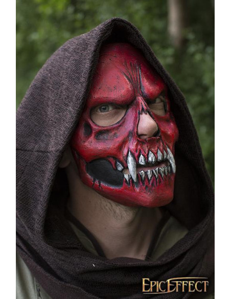 Red bloody skull face mask