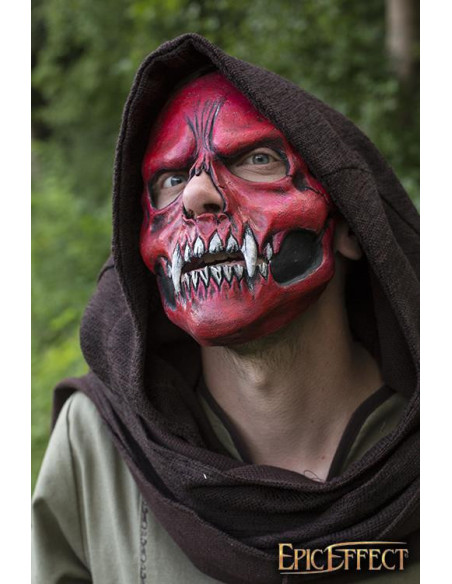 Red bloody skull face mask