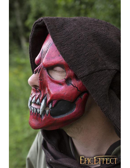 Red bloody skull face mask