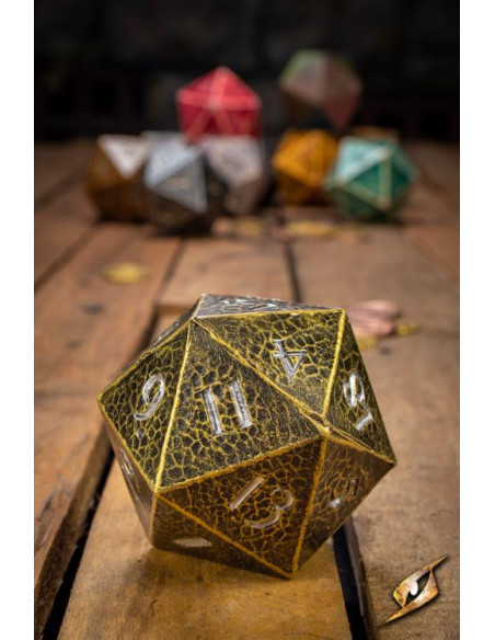 Golden dice for role-playing and LARP...
