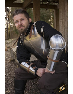 Bracers and elbows of medieval steel armor 2