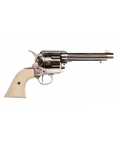 Colt Peacemaker SAA revolver, year 1873
 Finishes-Nickel