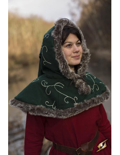 Green medieval hood laces 2