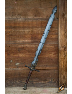 Two-handed sword with latex notches for LARP, 115 cm.