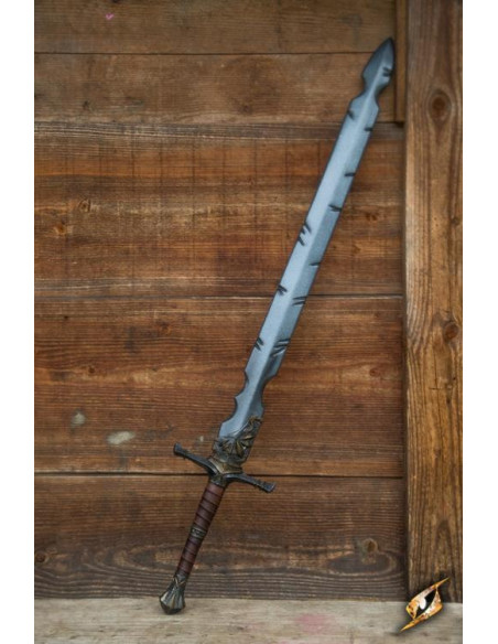 Two-handed sword with latex notches...