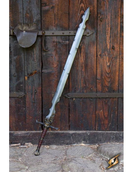 Two-handed sword with latex notches...