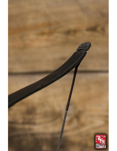 Black medieval bow. Rope 88 cm.