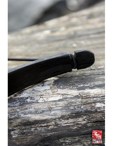 Black medieval bow. Rope 88 cm.
