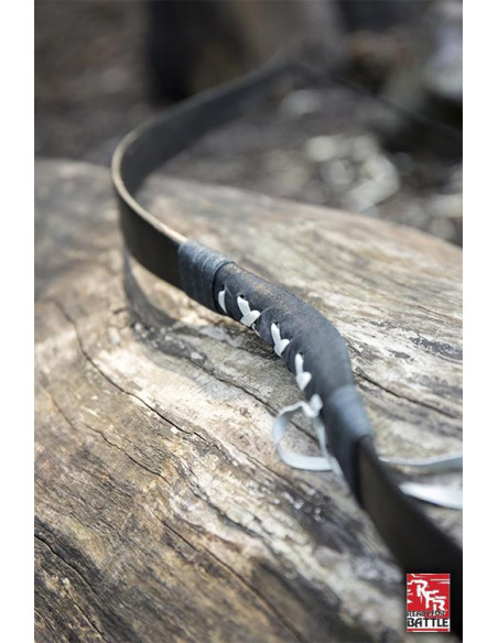 Black medieval bow. Rope 88 cm.