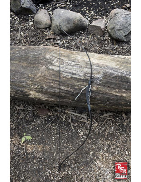 Black medieval bow. Rope 88 cm.