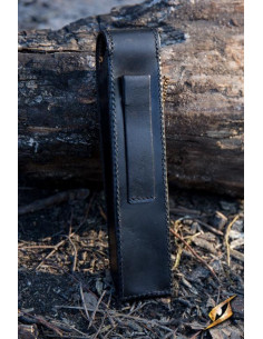 Medieval cutlery with black cover: spoon, fork and knife 2