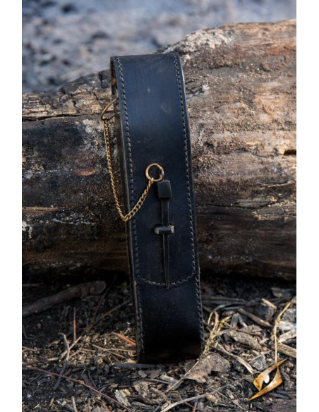 Medieval cutlery with black cover:...