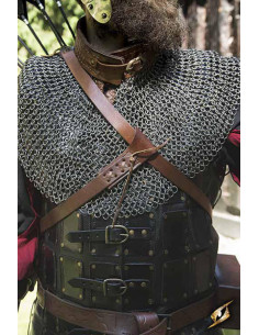 Imperial leather quiver for LARP, brown leather 2