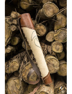 Archer's Quiver for Larp, two-tone brown-beige