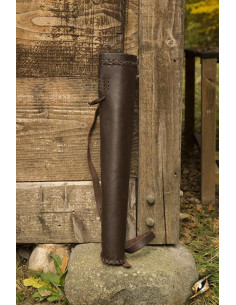 Small medieval Hunter's quiver for LARP, brown color