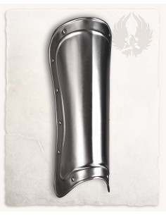Georg medieval greaves in polished steel 2
