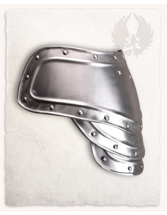 Georg medieval shoulder pads in polished steel 2
