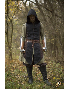 Brown-black Altair rogue vest in cotton