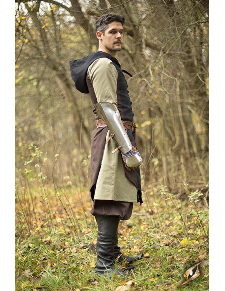 Brown-black Altair rogue vest in cotton Brown-black Altair rogue vest in cotton