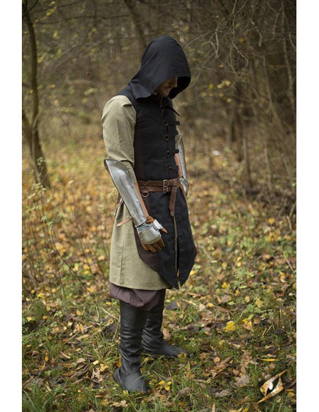 Brown-black Altair rogue vest in cotton Brown-black Altair rogue vest in cotton