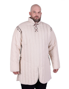 Long gambeson with removable sleeves